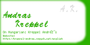 andras kreppel business card